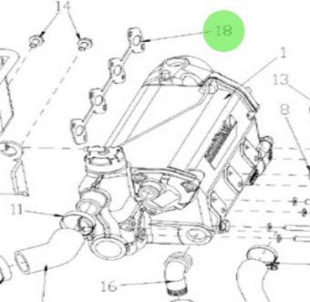 Nanni Diesel 970302777 - Exhaust Manifold Gasket for Heat Exchanger Assembly