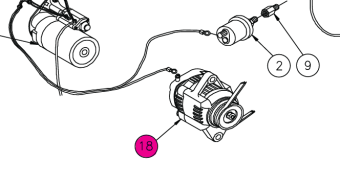 Northern Lights 22-40763 - Alternator, 24 Volt 35 Amp 