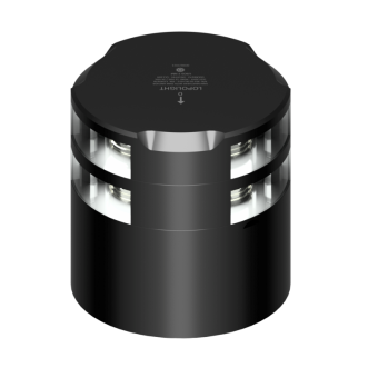 Lopolight 301-011KL+012G2-B - Navigation Light 5NM 225° White, Masthead With 2NM 360° White, Black