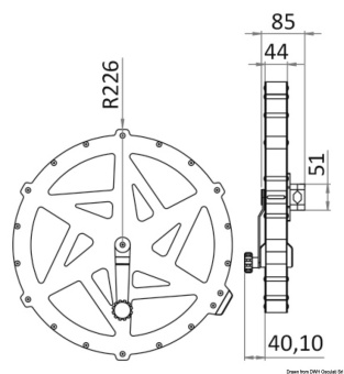 Osculati 06.311.76 - DOUGLAS MARINE Evo Reel Very Sturdy Tape Reel Made Of Stainless Steel