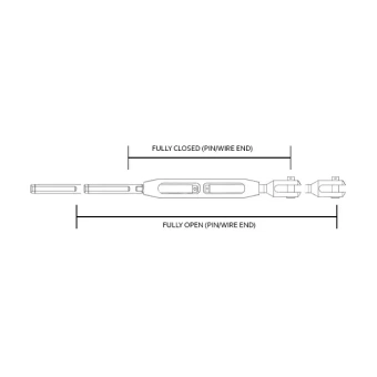 STA-LOK B28-10 – Bronze Turnbuckle Fork & Swage 10 mm Wire, 5/8" UNF Thread