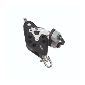 Barton N12731 – Fiddle Block Size 2 Ball Bearing with Swivel, Becket & Cam, 30/45mm Sheaves, Max Rope 8mm, SWL 370kg