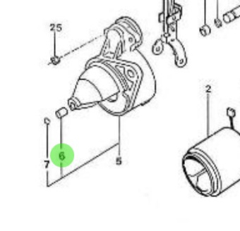 Nanni Diesel 970497308 - Starter Motor Bushing for 2.60HE and 3.90HE Engines