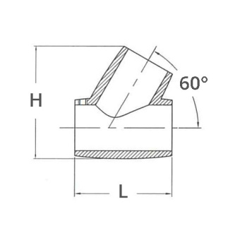 60° Tilted T Joint 25 mm