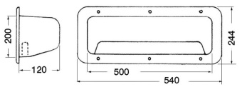 Osculati 20.025.60 - Side Pocket White ABS With Net 540 x 244 x 120 mm