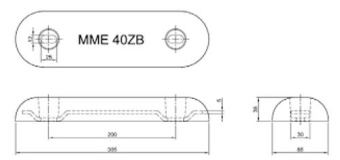 MME Hull/Rudder Anode Zinc MME40ZB