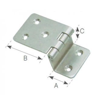Offset Hinges 24X40/45X40, H 20 mm