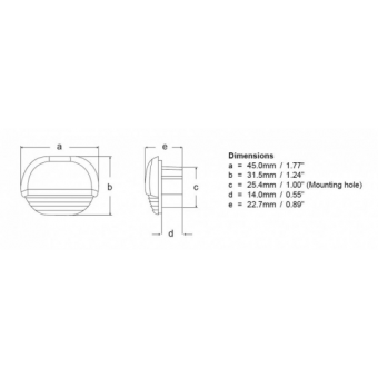 Hella Marine LED Courtesy Lights - Warm White Light Chromed