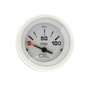Veethree 31181E - White Domed Oil Pressure Meter 100psi (SW)