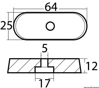 Osculati 43.260.04 - Zinc Leg Anode Yamaha 6/8/9.9 HP 4-Stroke