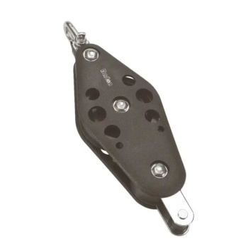 Barton N05421 - Fiddle Block Reverse Shackle with Becket Size 5 38/64mm – Plain Bearing, Ø38/64mm Sheaves, Max Rope 12mm