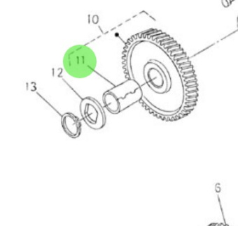 Nanni Diesel 970307322 - Idler Gear Bush for Camshaft Assembly