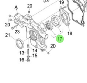 Nanni Diesel 970314864 - Oil Pump Rotor for N4 Series Engines