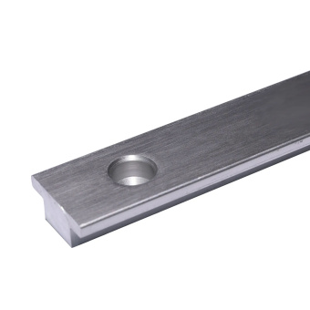 Antal 602.211 - Aluminum T-Track 26x4, Cut Out Ø5mm, Hole Spacing 50mm (Silver Anodized)