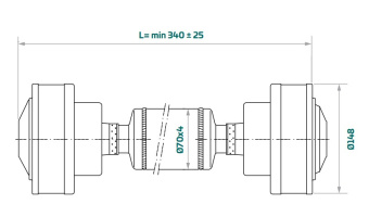 Aquadrive CVB30.30 – Moduline B30 Anti-Vibration CV Shaft System
