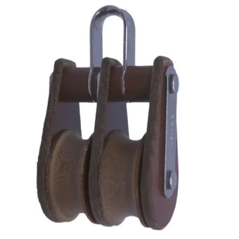 Barton T06210 – Tuphblox Double Bow Block 64mm, Plain Bearing, 2x Ø64mm Sheaves, Max Rope 16mm