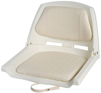 Osculati 48.405.00 - Polyethylene Seat White With Foldable Backrest