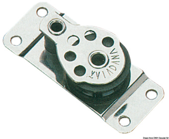 Viadana Mini Single Block with Radiused Base for Rope up to 8 mm, 25 mm Sheave