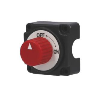 Euromarine Single-Pole Knurled Battery Switch 250A Red