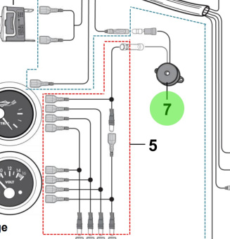 Bukh 00113-1A152 - Warning Buzzer for R210J and S270J Trim Wiring