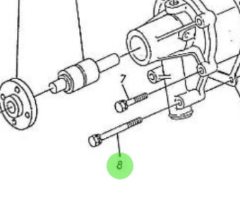 Nanni Diesel 970302752 - Fresh Water Pump Mounting Bolt for 3.100HE and 4.150HE Engines