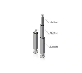 Barka 09.95.00004 - Lifting Struts Thrust Two Stages Stroke 400 mm Single Mounting 24V Encoder