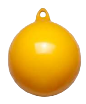 Allpa Anchor Buoy, Ø350mm, L=400mm, Yellow (Size 1), With 1 Eye