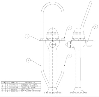 Lewmar 89400300 - Guardrail Enguard Kit Kickback Full