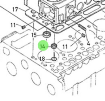 Nanni Diesel 970315068 - Cylinder Head Gasket for N4 Series Engines