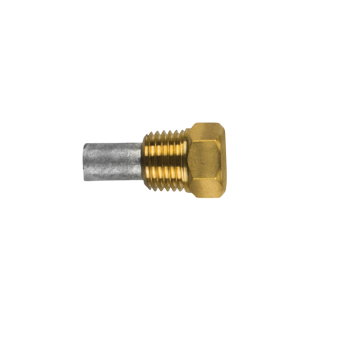Tecnoseal Isotherm Boiler Zinc Pencil Anode Ø8 x 12.7 mm with Brass Plug – 1/4" BSPT