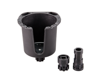 Allpa Nylon Drink Holder, Not Foldable, Black, Railing Mount, Incl. 3 Adapters