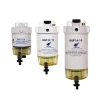 Nanni Diesel QFI00025GR – Petrol Water Separator Filter 95 l/h, 10µ, 1/4" NPTF, Transparent Bowl