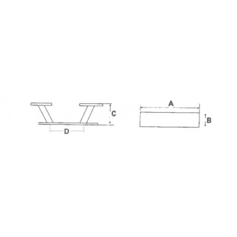 Foresti & Suardi Chromed Brass Cleat 100 mm