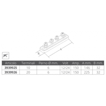 Marine Town Brass Busbar 20 Contacts