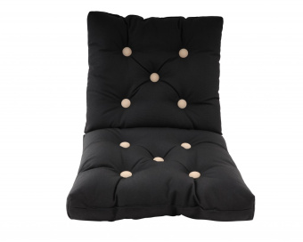 ARC Marine Outdoor Seat Black With Brown Buttons Double