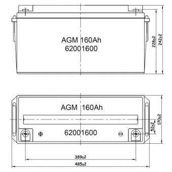 Mastervolt 62001600 - AGM Battery 12/160Ah