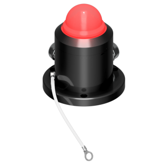Lopolight 301-411ST-B-RPM-I - Obstruction Light, Red, Hemispherical, Double, Ice-Class