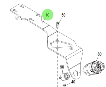 Steyr 701899 - Potentiometer Bracket for SE164E40, SE144E38, MO144V38 Engines
