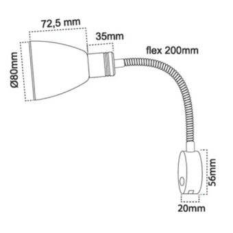 Casolux Martha Reading Light GL Flex 200 USB To Dim