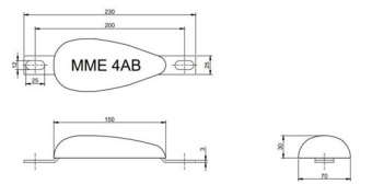 MME Hull/Rudder Anode Aluminium MME4AB
