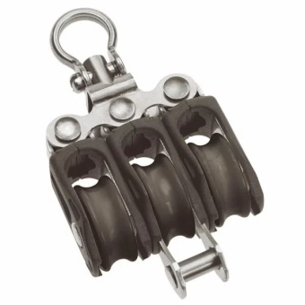 Barton N00331 - Size 0 20mm Plain Bearing Pulley Block Triple Swivel & Becket