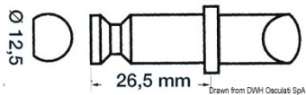 Osculati 34.430.08 - Plastic/Brass Rowlock 12.5 x 35.5 mm