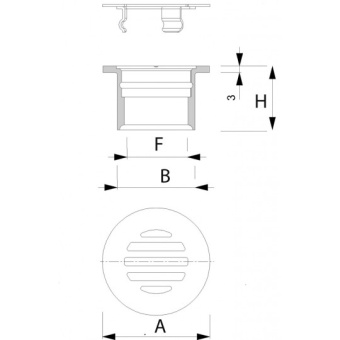 Foresti & Suardi Stainless Steel Discharge Strainer 85 mm