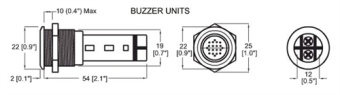 BEP 80-511-0010-00 - Buzzer and Warning Light Stainless Steel 24V Red LED
