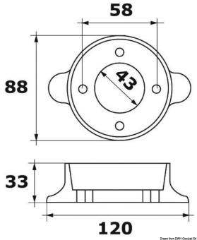 Osculati 43.750.01 - Leg Collar Ø 88 mm