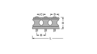 Antal 516.032 - V-Cam 814 Organizer, 6 Sheaves, L=197mm, Weight 0,32kg