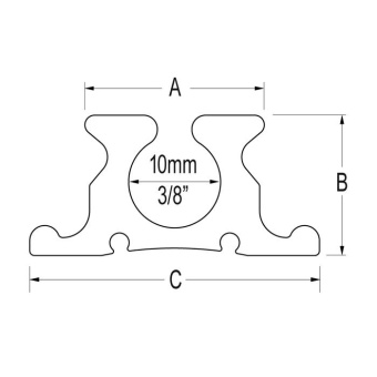 Ronstan RC1192-2.0 Series 19 Luff Groove Mast Track, 2m