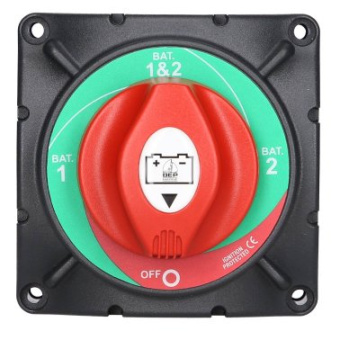 BEP 721B – Heavy-Duty Battery Selector Switch 48V DC, 1-2-Both-Off, 350A Continuous, 1500A Cranking (10 sec)