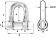 Wichard 1403 - Captive Pin D-Shackle 6 mm