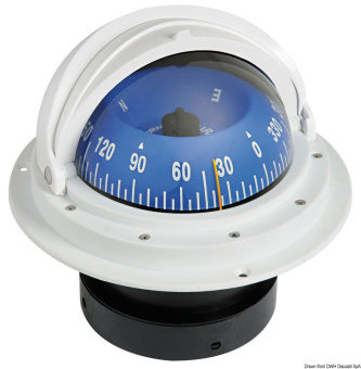 Osculati 25.028.21 - RIVIERA Compass 4" Enveloping Opening White/Blue Front View